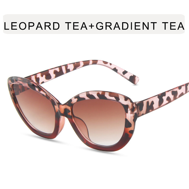 Wholesale PC Cat Eye Big Frame Sunglasses